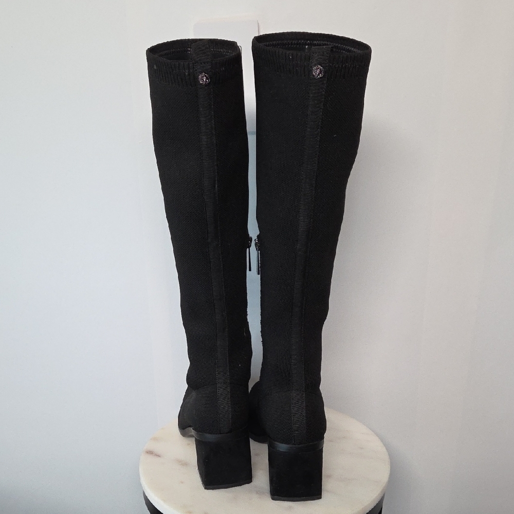 Anne Klein Black Sock Boots Size 7 - Picture 4 of 8